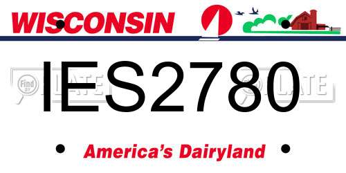 IES2780 Wisconsin License Plate