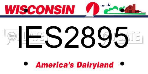 IES2895 Wisconsin License Plate