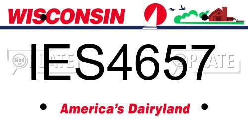 IES4657 Wisconsin License Plate