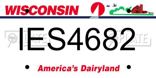 IES4682 Wisconsin License Plate