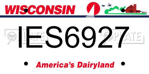 IES6927 Wisconsin License Plate