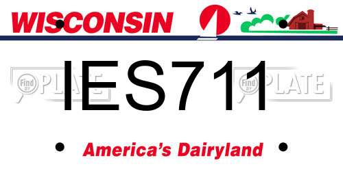 IES711 Wisconsin License Plate