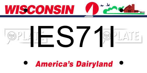 IES71I Wisconsin License Plate