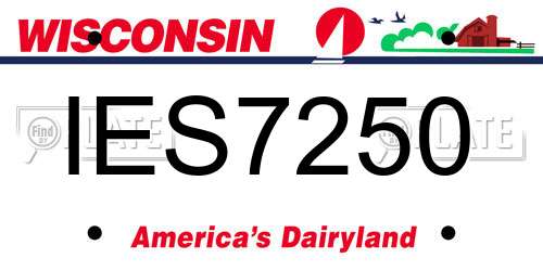 IES7250 Wisconsin License Plate