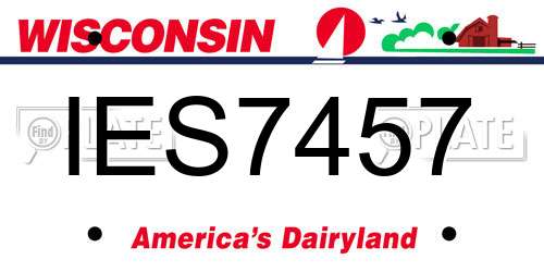 IES7457 Wisconsin License Plate