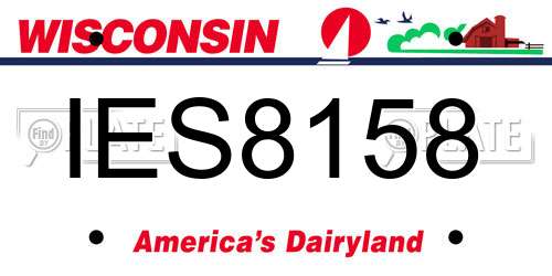 IES8158 Wisconsin License Plate