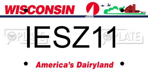 IESZ11 Wisconsin License Plate