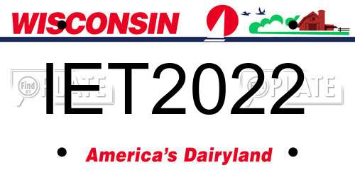 IET2022 Wisconsin License Plate
