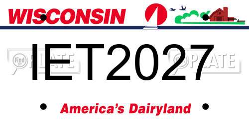 IET2027 Wisconsin License Plate