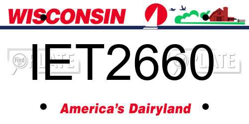 IET2660 Wisconsin License Plate