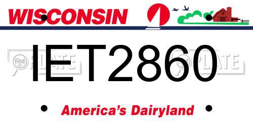 IET2860 Wisconsin License Plate