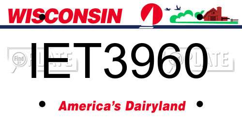 IET3960 Wisconsin License Plate