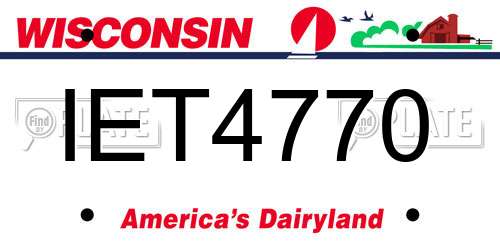 IET4770 Wisconsin License Plate