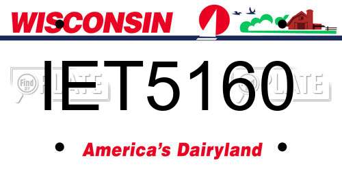 IET5160 Wisconsin License Plate