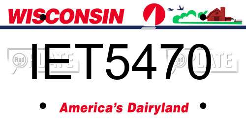 IET5470 Wisconsin License Plate