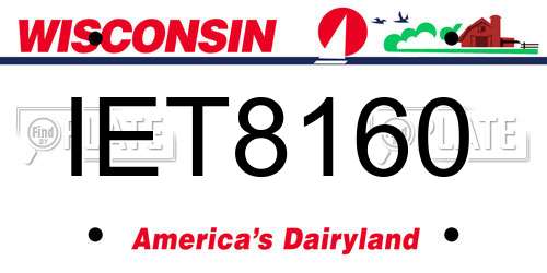 IET8160 Wisconsin License Plate