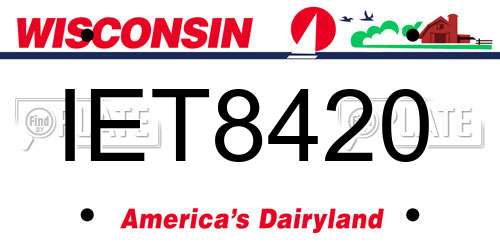 IET8420 Wisconsin License Plate