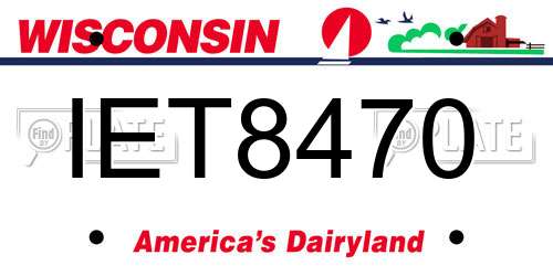 IET8470 Wisconsin License Plate