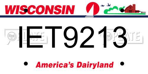 IET9213 Wisconsin License Plate