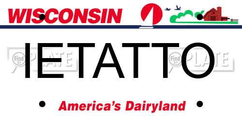 IETATTO Wisconsin License Plate