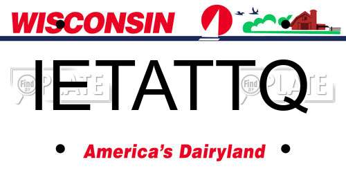 IETATTQ Wisconsin License Plate
