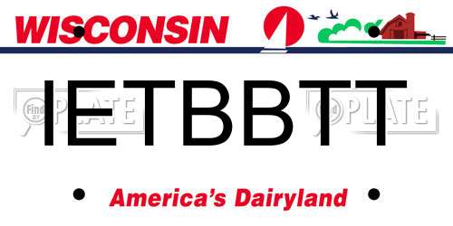 IETBBTT Wisconsin License Plate