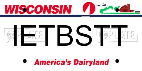 IETBSTT Wisconsin License Plate