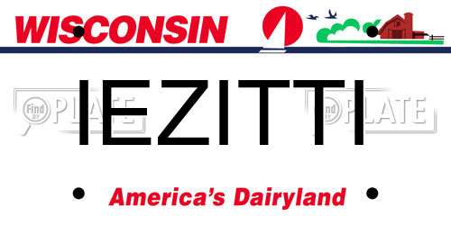 IEZITTI Wisconsin License Plate