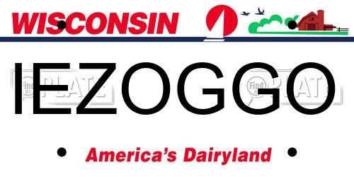 IEZOGGO Wisconsin License Plate