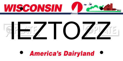 IEZTOZZ Wisconsin License Plate