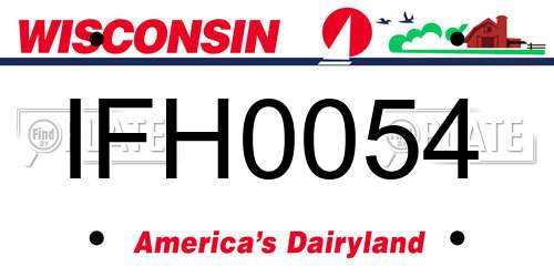 IFH0054 Wisconsin License Plate