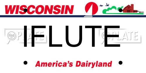 IFLUTE Wisconsin License Plate
