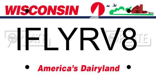 IFLYRV8 Wisconsin License Plate