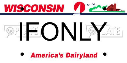 IFONLY Wisconsin License Plate