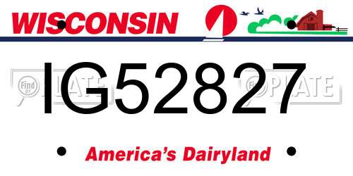 IG52827 Wisconsin License Plate