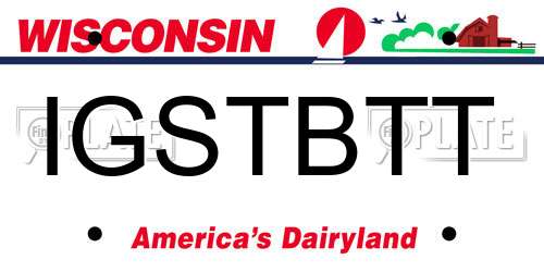 IGSTBTT Wisconsin License Plate