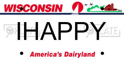 IHAPPY Wisconsin License Plate