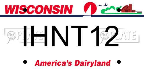IHNT12 Wisconsin License Plate