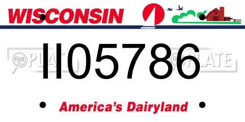 II05786 Wisconsin License Plate