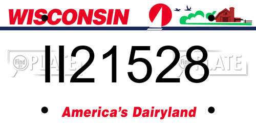 II21528 Wisconsin License Plate