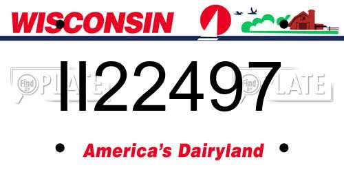 II22497 Wisconsin License Plate