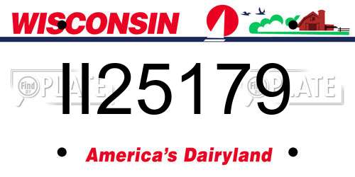 II25179 Wisconsin License Plate