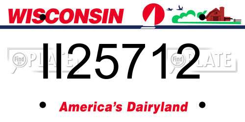II25712 Wisconsin License Plate
