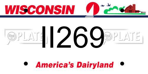II269 Wisconsin License Plate
