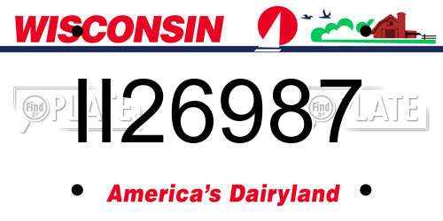 II26987 Wisconsin License Plate