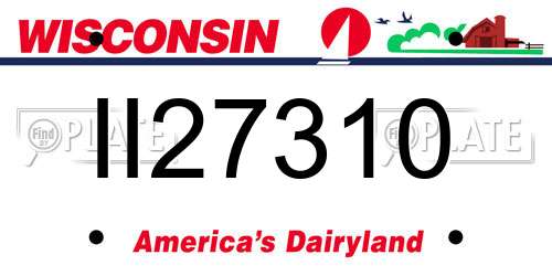 II27310 Wisconsin License Plate