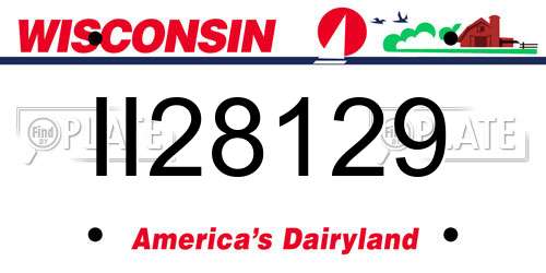 II28129 Wisconsin License Plate