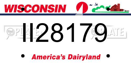 II28179 Wisconsin License Plate
