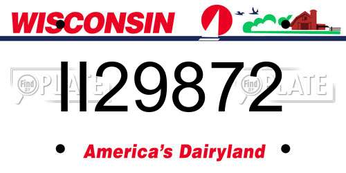 II29872 Wisconsin License Plate