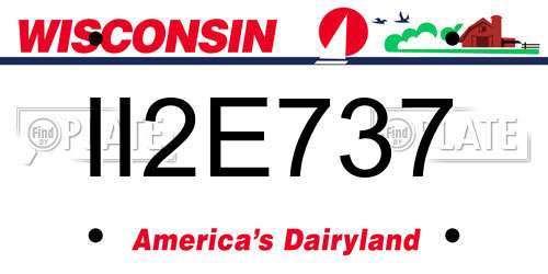 II2E737 Wisconsin License Plate